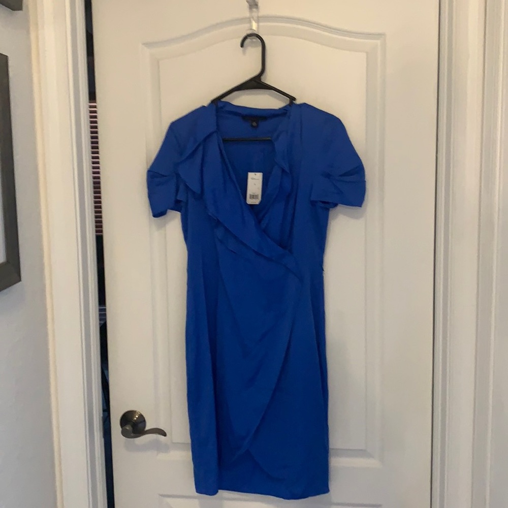 Blue banana republic silk dress
